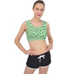 Leaves Pattern Texture Seamless V-Back Sports Bra