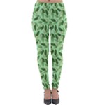 Leaves Pattern Texture Seamless Lightweight Velour Leggings