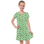 Leaves Pattern Texture Seamless Kids  Cross Web Dress