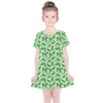 Leaves Pattern Texture Seamless Kids  Simple Cotton Dress