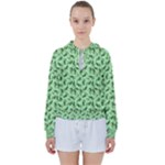 Leaves Pattern Texture Seamless Women s Tie Up Sweat