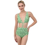 Leaves Pattern Texture Seamless Tied Up Two Piece Swimsuit