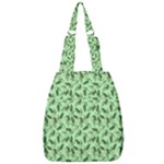 Leaves Pattern Texture Seamless Center Zip Backpack