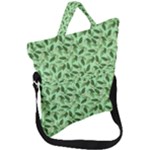 Leaves Pattern Texture Seamless Fold Over Handle Tote Bag