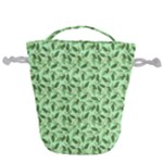 Leaves Pattern Texture Seamless Drawstring Bucket Bag