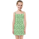 Leaves Pattern Texture Seamless Kids  Summer Sun Dress