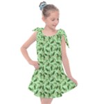 Leaves Pattern Texture Seamless Kids  Tie Up Tunic Dress