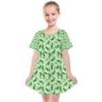 Leaves Pattern Texture Seamless Kids  Smock Dress