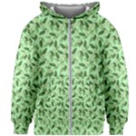 Leaves Pattern Texture Seamless Kids  Zipper Hoodie Without Drawstring