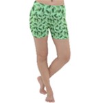 Leaves Pattern Texture Seamless Lightweight Velour Yoga Shorts