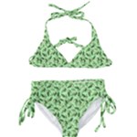 Leaves Pattern Texture Seamless Kids  Classic Bikini Set