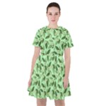 Leaves Pattern Texture Seamless Sailor Dress