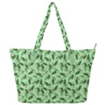 Leaves Pattern Texture Seamless Full Print Shoulder Bag