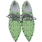 Leaves Pattern Texture Seamless Pointed Oxford Shoes