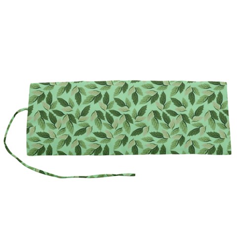 Leaves Pattern Texture Seamless Roll Up Canvas Pencil Holder (S) from ArtsNow.com