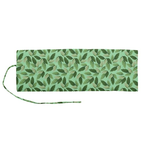 Leaves Pattern Texture Seamless Roll Up Canvas Pencil Holder (M) from ArtsNow.com