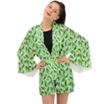 Leaves Pattern Texture Seamless Long Sleeve Kimono