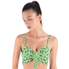 Woven Tie Front Bralet 