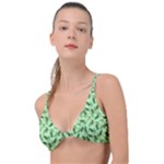 Leaves Pattern Texture Seamless Knot Up Bikini Top