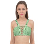 Leaves Pattern Texture Seamless Cage Up Bikini Top