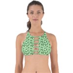 Leaves Pattern Texture Seamless Perfectly Cut Out Bikini Top