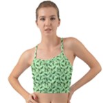 Leaves Pattern Texture Seamless Mini Tank Bikini Top