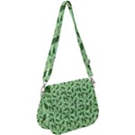 Leaves Pattern Texture Seamless Saddle Handbag