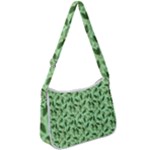 Leaves Pattern Texture Seamless Zip Up Shoulder Bag