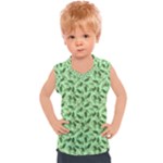 Leaves Pattern Texture Seamless Kids  Sport Tank Top