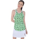 Leaves Pattern Texture Seamless Racer Back Mesh Tank Top