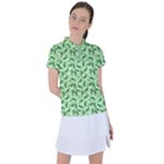 Leaves Pattern Texture Seamless Women s Polo T-Shirt