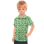 Leaves Pattern Texture Seamless Kids  Polo T-Shirt