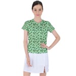 Leaves Pattern Texture Seamless Women s Sports Top