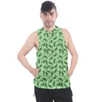 Leaves Pattern Texture Seamless Men s Sleeveless Hoodie