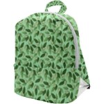 Leaves Pattern Texture Seamless Zip Up Backpack