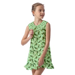 Kids  Pilgrim Collar Ruffle Hem Dress 