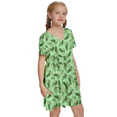 Kids  Short Sleeve Tiered Mini Dress 