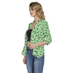 Women s 3/4 Sleeve Ruffle Edge Open Front Jacket 