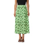 Leaves Pattern Texture Seamless Classic Midi Chiffon Skirt