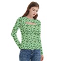 Women s Cut Out Long Sleeve T-Shirt 