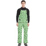 Leaves Pattern Texture Seamless Men s Side Zip Front Pouch Ski And Snowboard Bib Pants	