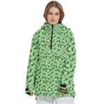 Leaves Pattern Texture Seamless Women s Pullover Zip Ski and Snowboard Waterproof Breathable Jacket