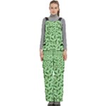 Leaves Pattern Texture Seamless Women s Side Zip Front Pouch Ski And Snowboard Bib Pants	