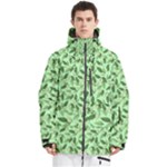 Leaves Pattern Texture Seamless Men s Multi Pockets Zip Ski and Snowboard Waterproof Breathable Jacket