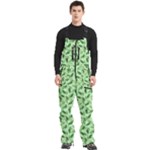 Leaves Pattern Texture Seamless Men s Front Zip Ski And Snowboard Bib Pants