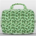 Leaves Pattern Texture Seamless Travel Toiletry Bag With Hanging Hook