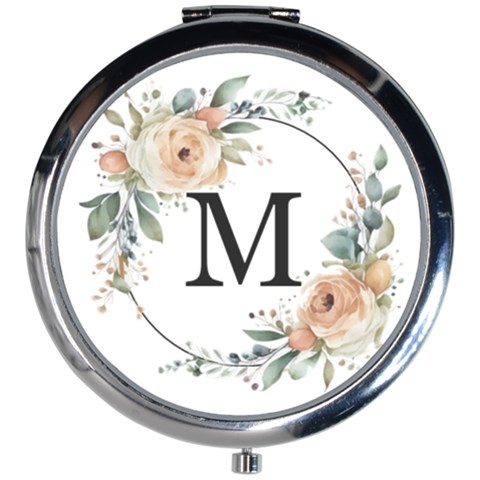 Lovely Floral Round Mini Round Mirror from ArtsNow.com