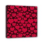 Valentines Day Hearts Pattern Love Red Mini Canvas 6  x 6  (Stretched)