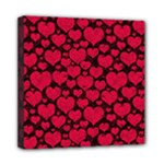 Valentines Day Hearts Pattern Love Red Mini Canvas 8  x 8  (Stretched)