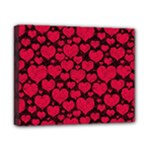 Valentines Day Hearts Pattern Love Red Canvas 10  x 8  (Stretched)